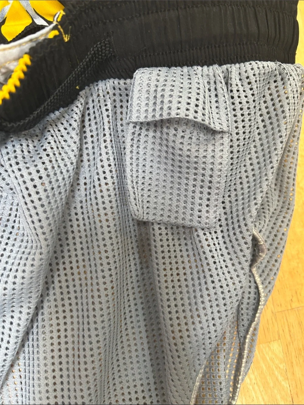 Speedo Yellow Black White Floral Swim Trunks for Men